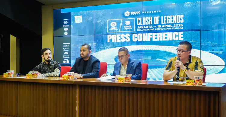 Jumpa pers Clash of Legends di kawasan Gelora Bung Karno, Rabu (8/4/2026). Foto: Ist