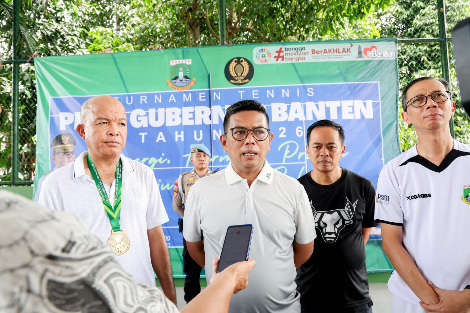 Gubernur Banten Andra Soni pada acara Turnamen Tenis Piala Gubernur. Foto : Ist