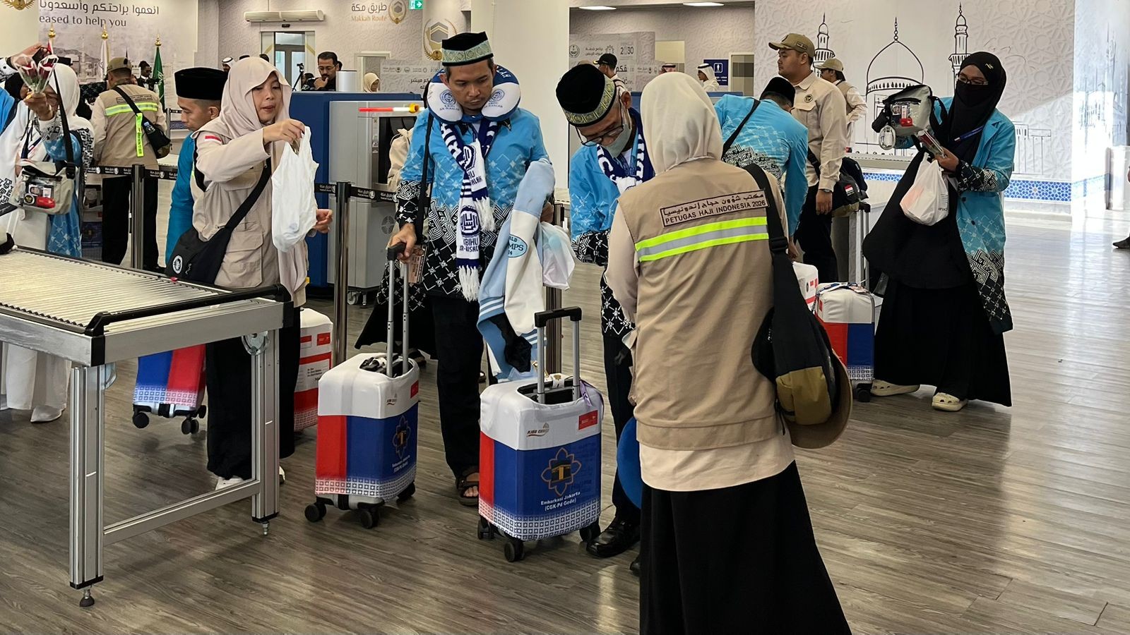 Jamah Haji Indonesia Kloter 1 telah tiba di Madinah. Foto : Ist