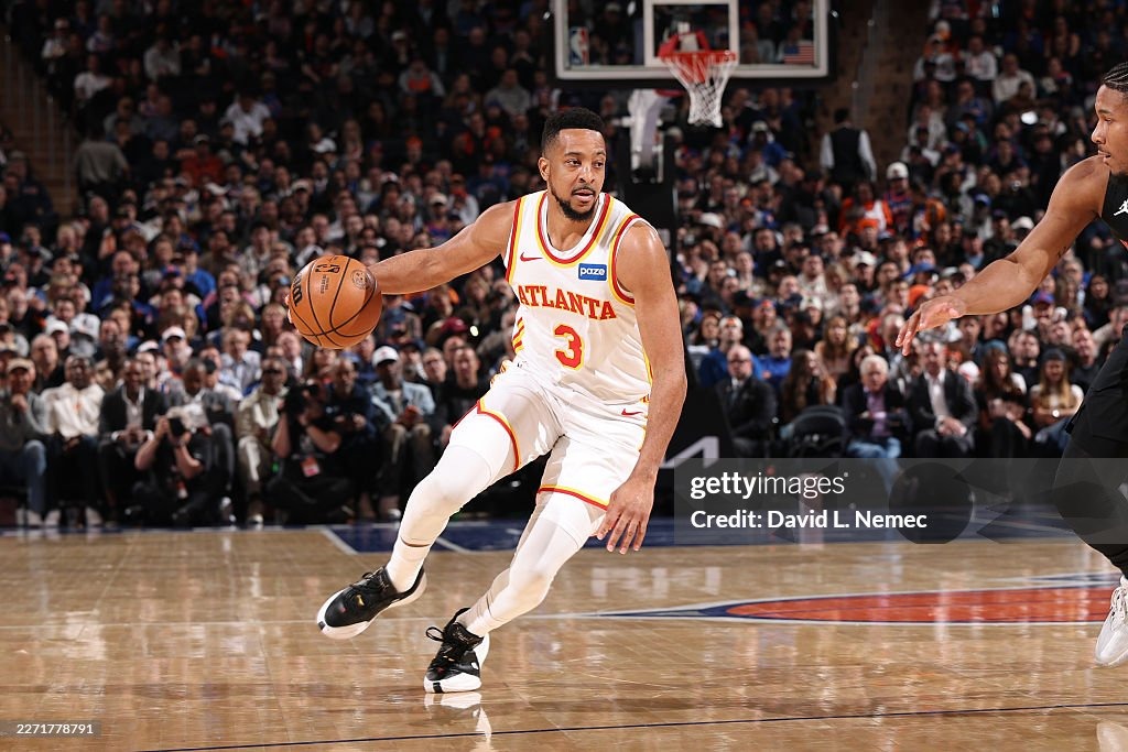 CJ McCollum mencetak 32 poin dan menjadi kunci kemenangan Atlanta Hawks atas New York Knicks dalam Game 2 playoff NBA. Foto : Ist