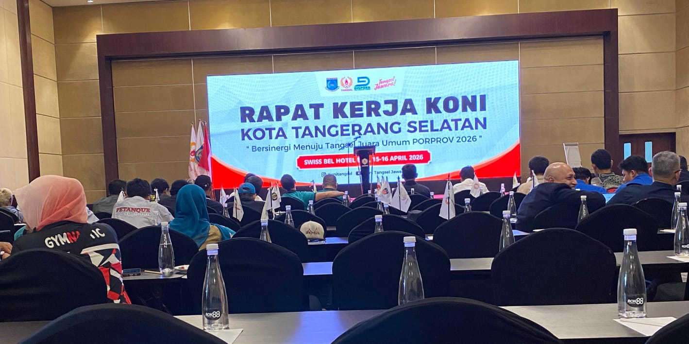 Rapat Kerja (Raker) KONI Kota Tangerang Selatan yang berlangsung pada Rabu hingga Kamis (15-16/4/2026). (tangselpos.id/irawan)