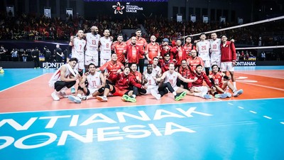 Jakarta Bhayangkara Presisi mewakili Indonesia di ajang FIVB Volleyball Men's Club World Championship. Foto : Ist