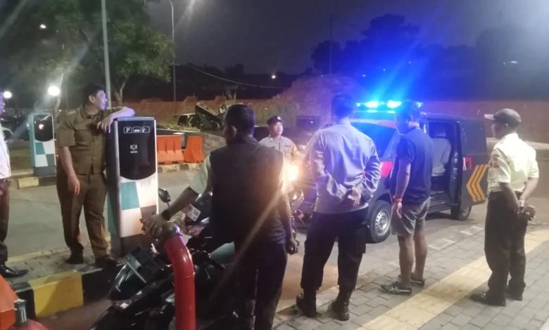 Polsek Serpong mengamankan wilayah yang diduga menjadi aksi tawuran.