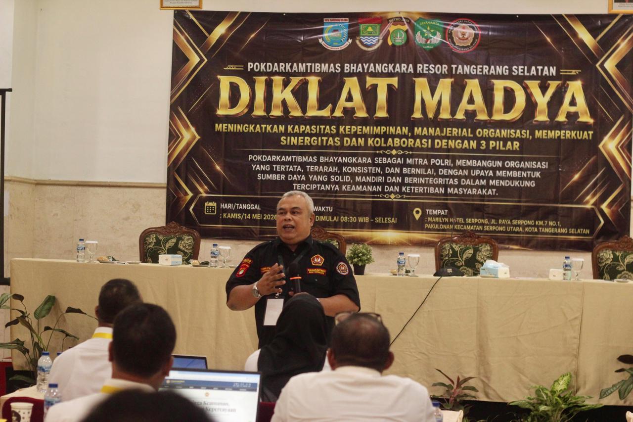 Pengurus Resor POKDAR Kamtibmas Polres Tangerang Selatan menggelar Diklat Madya. (Ist)