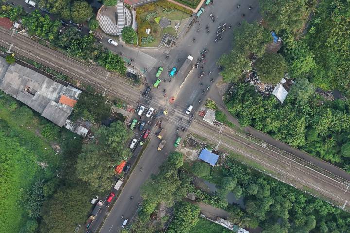 Penampakan Jalan Jenderal Sudirman Kecamatan Tangerang, Kota Tangerang.Sub: Dukung Pembangunan Flyover Sudirman