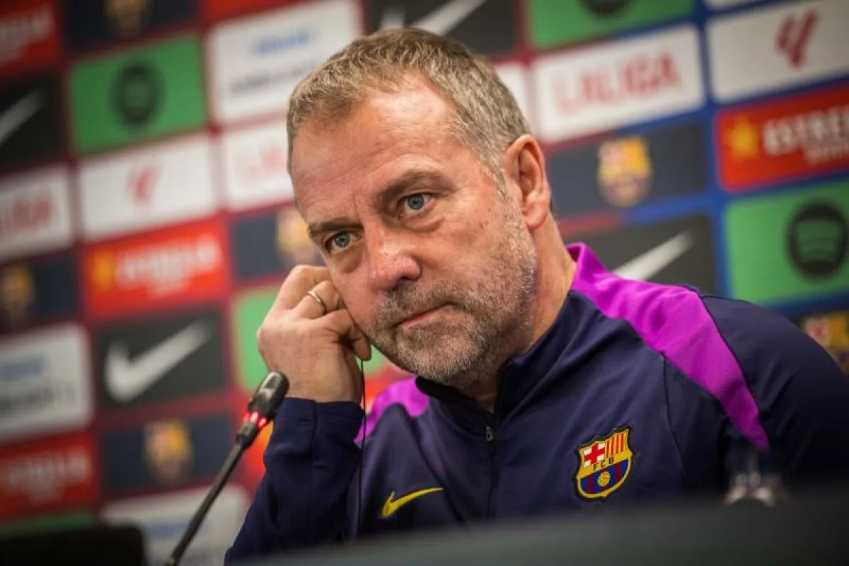 Pelatih Barcelona Hansi Flick. Foto : Ist