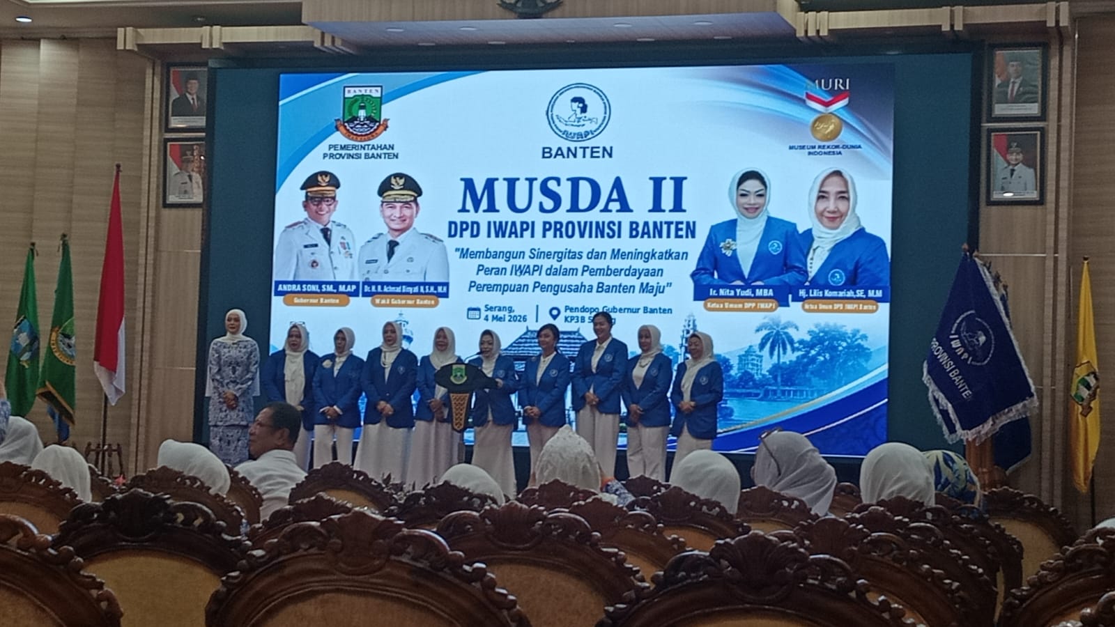 Pelaksanaan Musda IWAPI  IWAPI Provinsi Banten yang digelar di Pendopo Gubernur Banten, di Kota Serang, Senin (4/5/2026).(Istimewa)