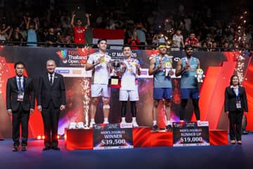 Ganda putra Indonesia Leo/Daniel sukses raihThailand Open 2026. Foto : Ist