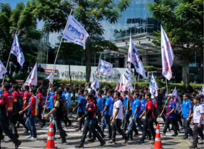 Demo buruh Indomaret Selasa (26/5/2026). Foto : Ist