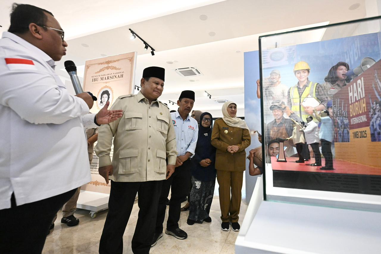Presiden Prabowo saat meninjau musium Mursinah di Nganjuk, Jawa Timur, Sabtu (16/5/2026). Foto : Ist