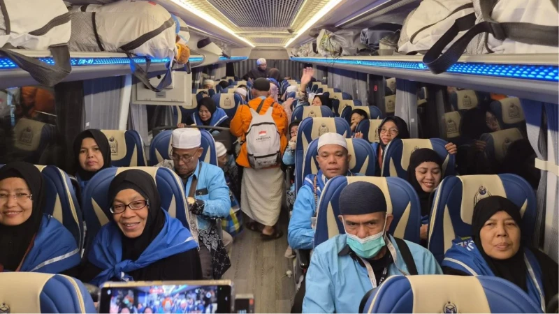 Jamaah haji siap menuju tanah air. Foto : Ist