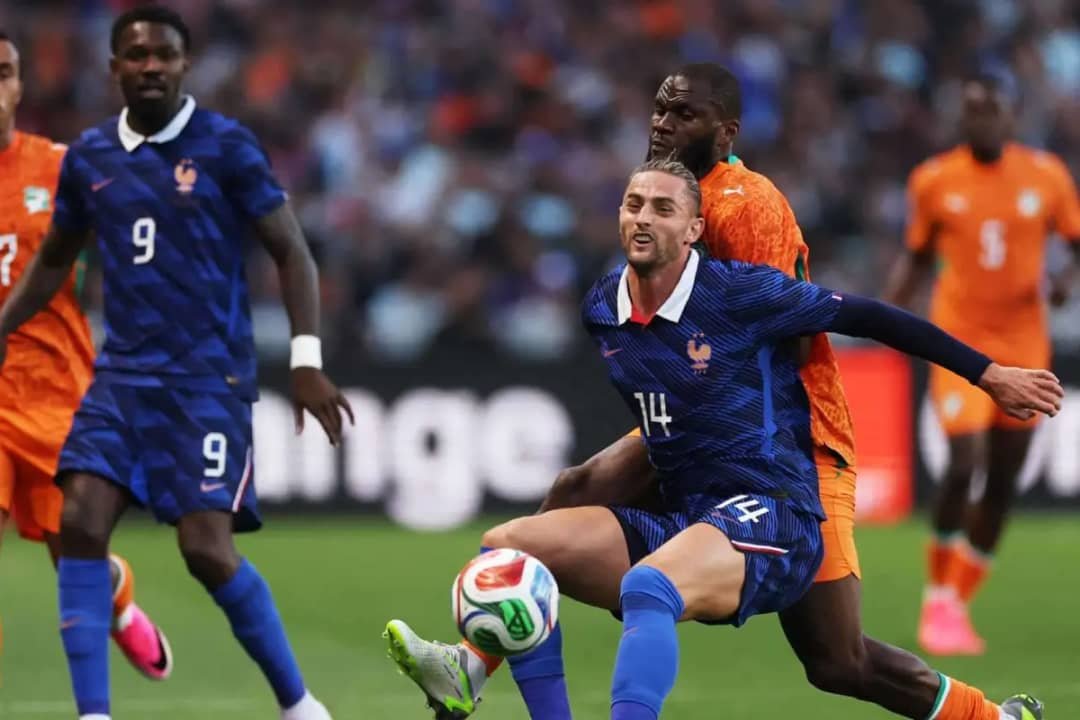Laga Prancis vs Pantai Gading. Foto :  Ist