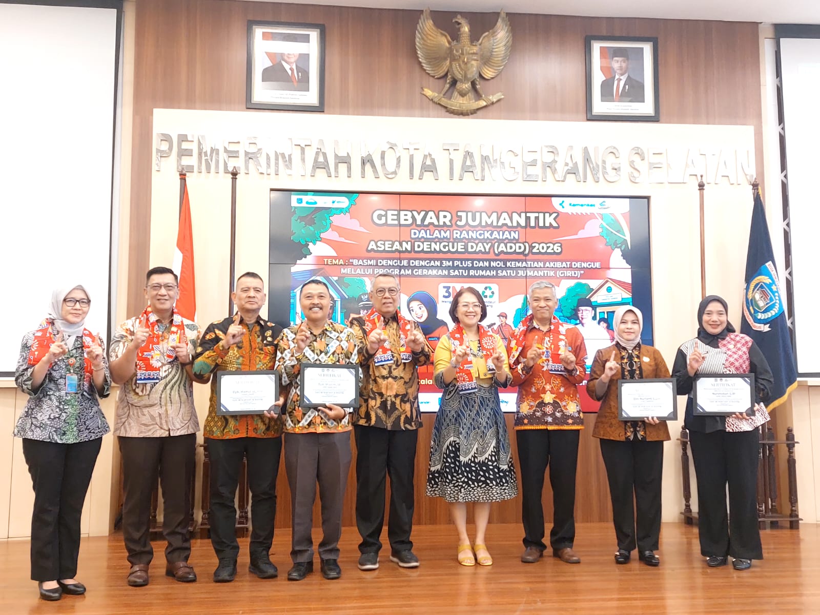 Gebyar Jumantik dalam rangka ASEAN Dengue Day 2026 di Puspemkot Tangsel, Kamis (25/6). (tangselpos.id/rmn)