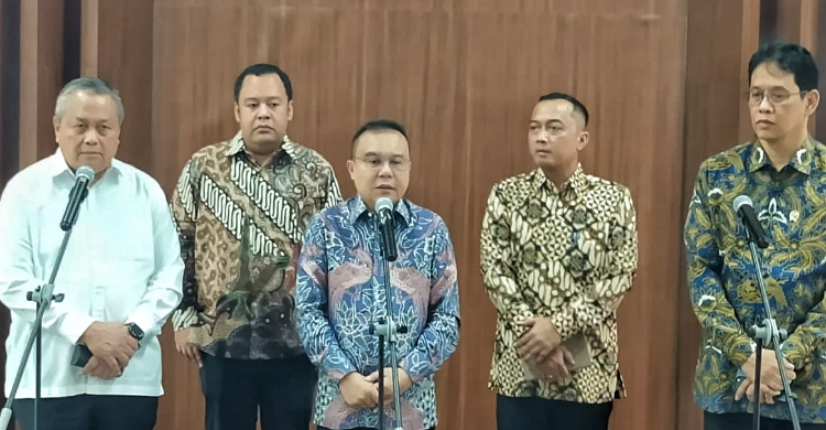 Rapat koordinasi Gubernur BI, Wakil Ketua DPR, Menkeu dan Mensesneg. Foto : Ist