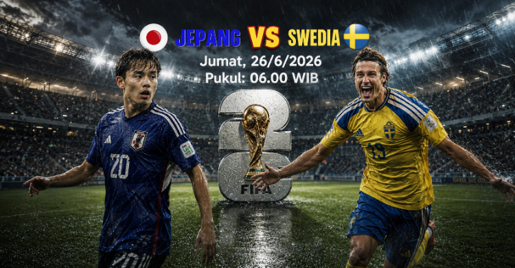 Laga Jepang kontra Swedia aksn tersaji Jumat jam 06.00 wib. Foto : Ist