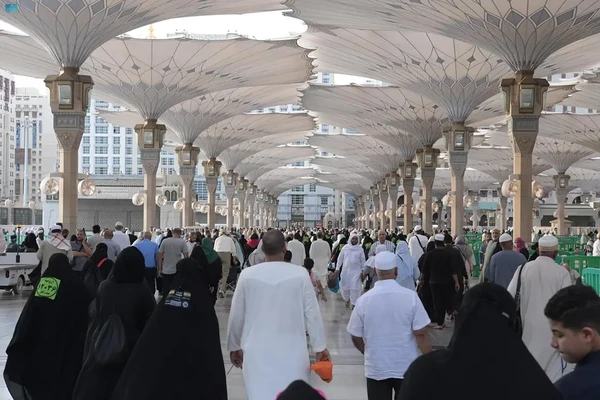 Jamaah haji di Madinah. Foto  : Ist