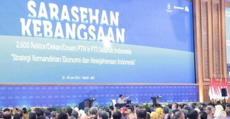 Presiden Prabowo di acara Sarasehan Kebangsaan. Foto : Ist