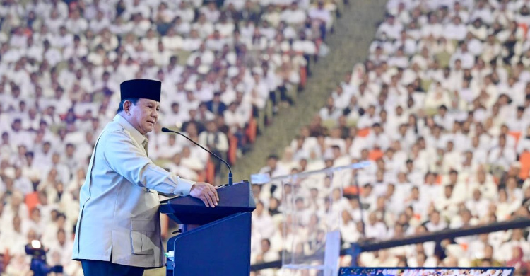 Presiden Prabowo pada acara Building Indonesia’s Future Generations Through Nutrition di SICC, Bogor. Foto : Ist