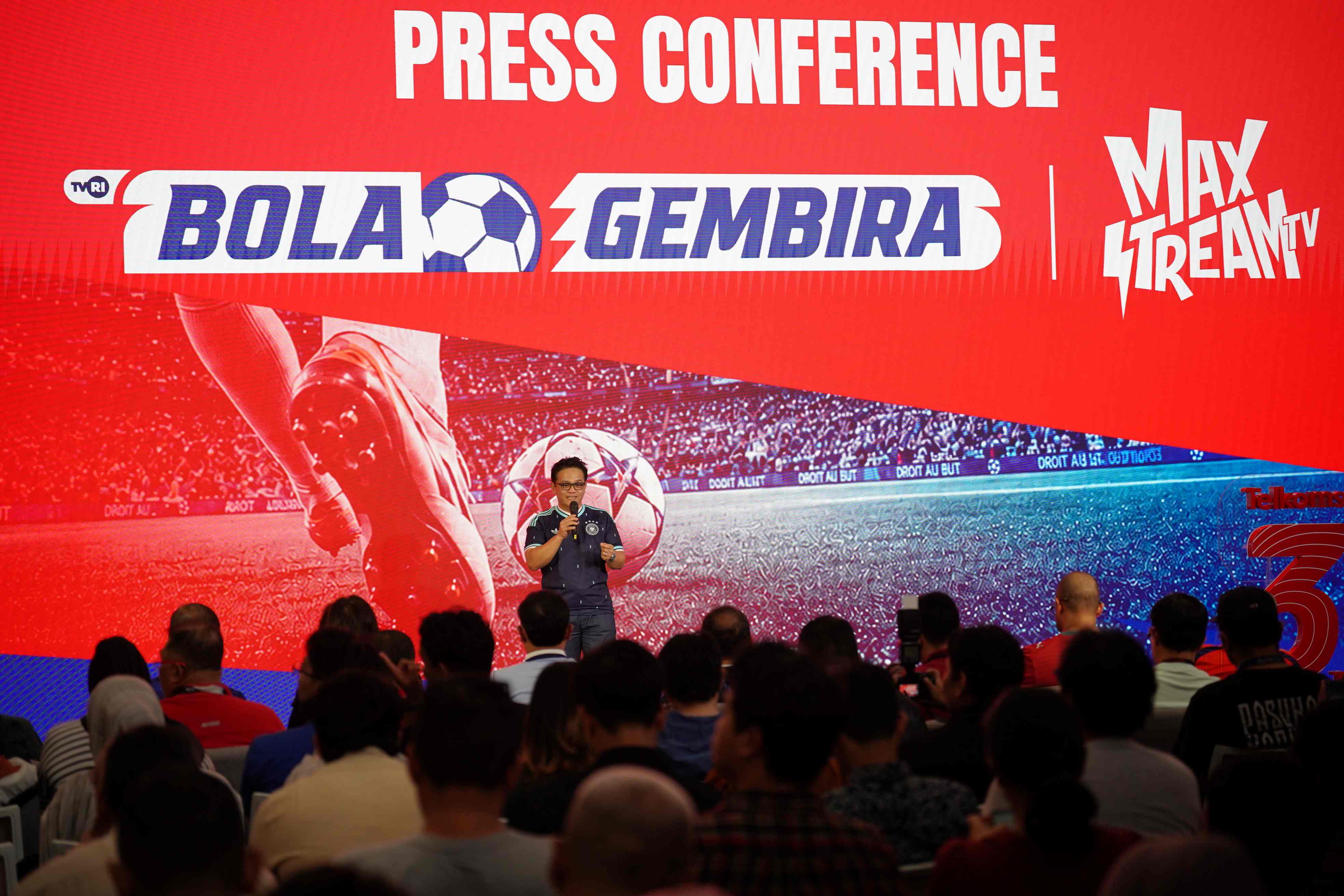 Telkomsel bersama TVRI kolaborasi menghadirkan ‘Bola Gembira MAXStream TV’ untuk menyambut momentum Piala Dunia 2026, Jakarta, Kamis (11/6/2026).(Istimewa)