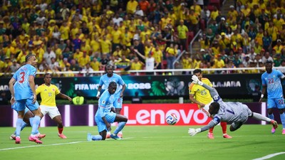 Laga Kolombia vs RD Kongo berakhir 1-0 untuk kemenangan RD Kongo. Foto : Ist