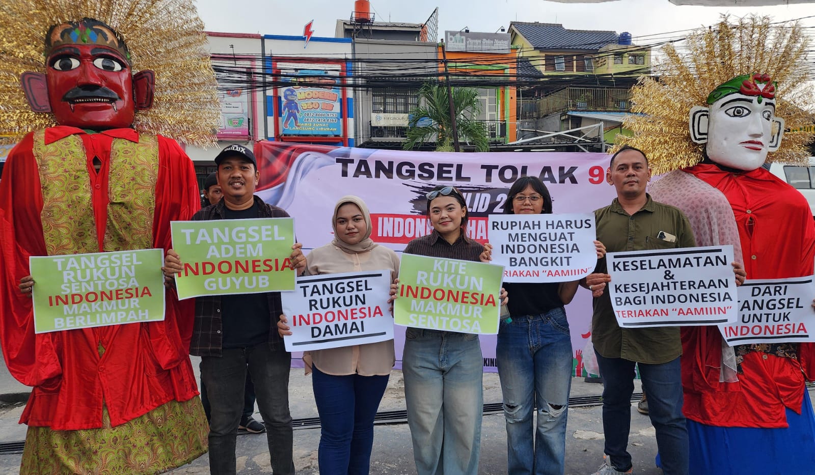 Aksi Budaya Rakyat Tangsel yang digelar di Alun-alun Pamulang, Selasa (23/6). (Ist)