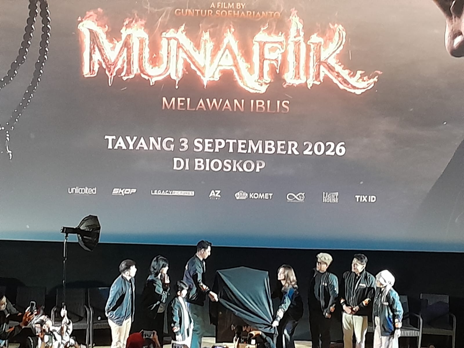 Acara peluncuran Film horor religi "Munafik: Melawan Iblis" digelar di TangCity Mall XII, Jumat (17/7/2026). (Ist)