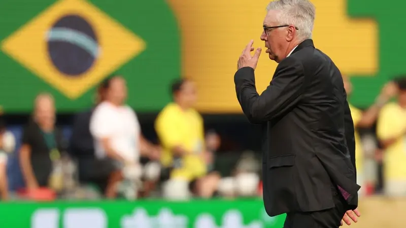 Pelatih Brasil Carlo Ancelotti. Foto : Ist
