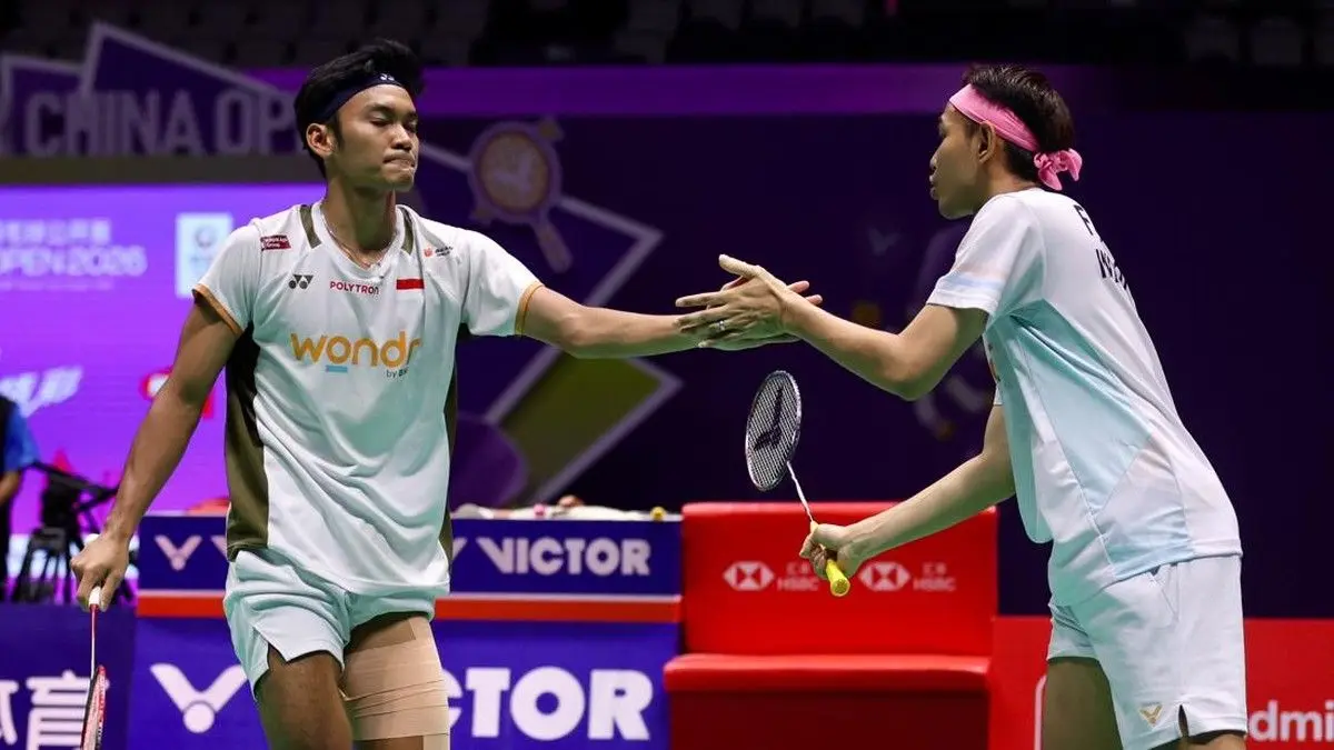 Ganda putra Fajar/Fikri sukses meraih gelar Juara China Open 2026. Foto : Ist