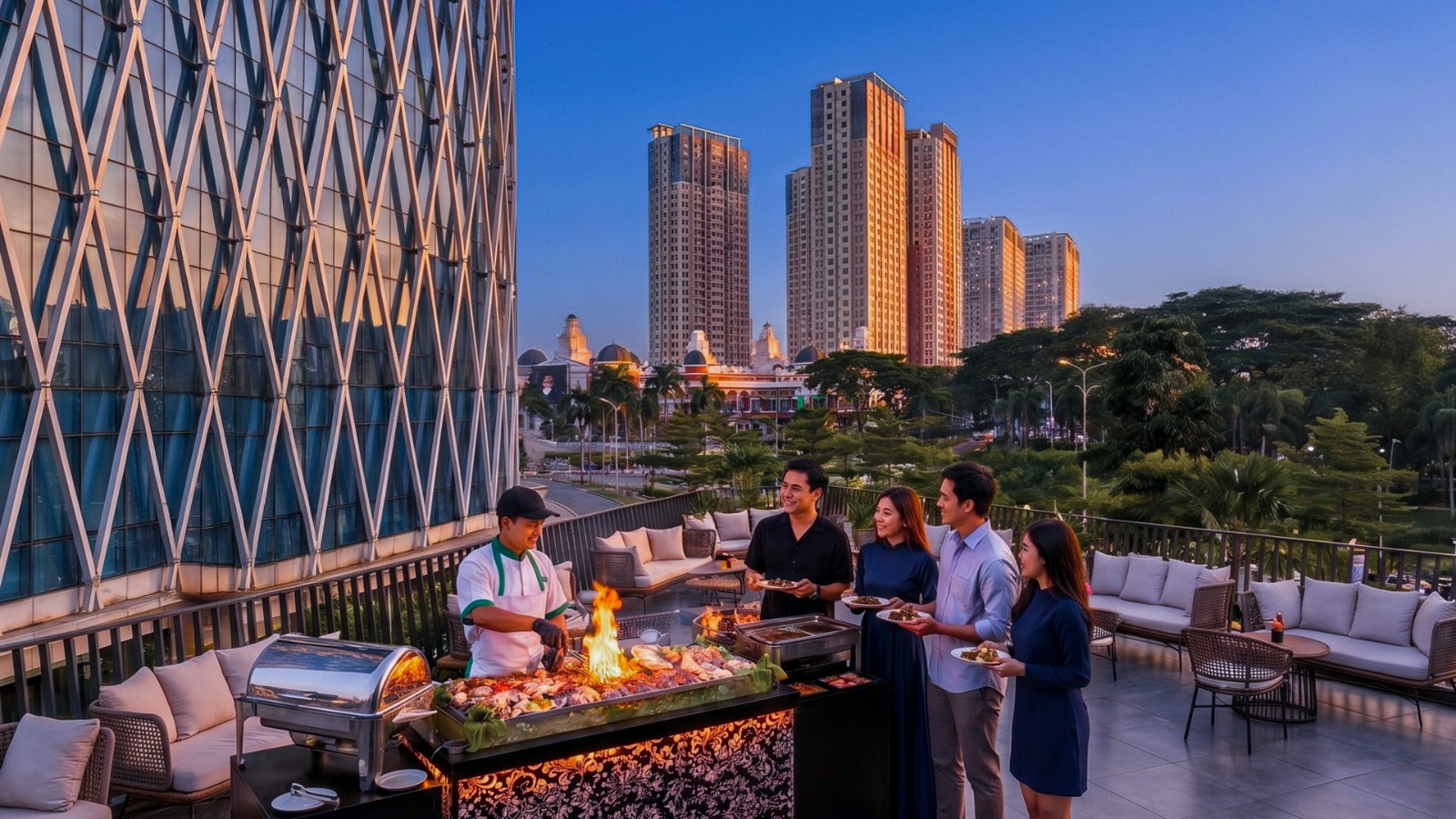 Atria Hotel Gading Serpong menghadirkan program makan malam bertajuk Firehouse Grill All You Can Eat. (Dok. Atria)
