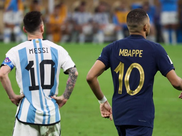 Bintang Argentina Messi dan bintang Prancis Mbappe. Foto : Ist