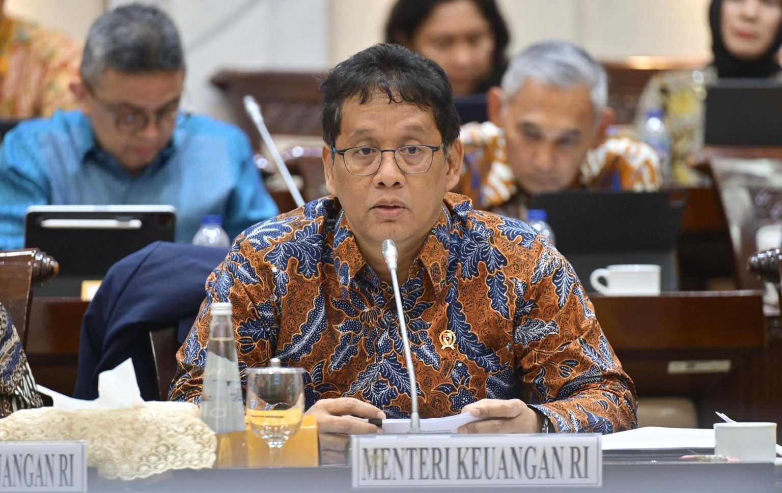 Menkeu Purbaya saat rapat dengan DPR. Foto : Ist