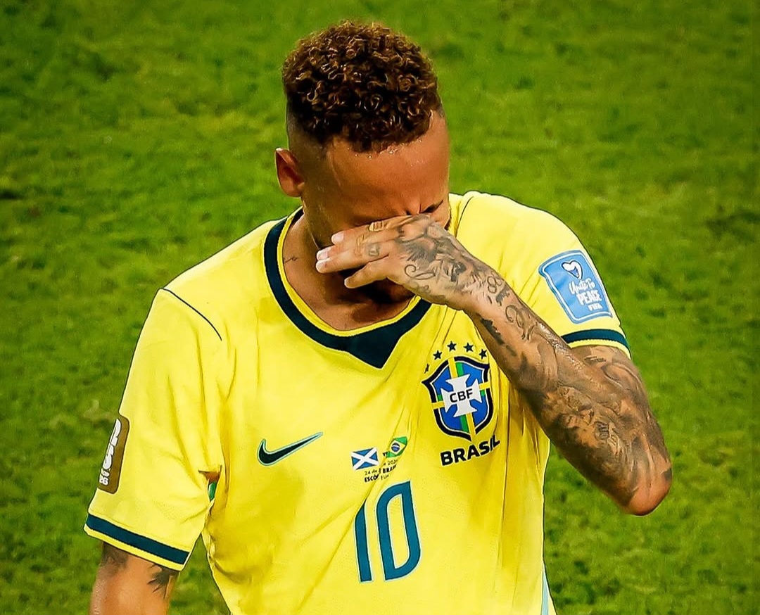 Neymar tampak menangis usai Brasil kalah 1-2  dari Norwegia pada Piala Dunia 2026. Foto : IG