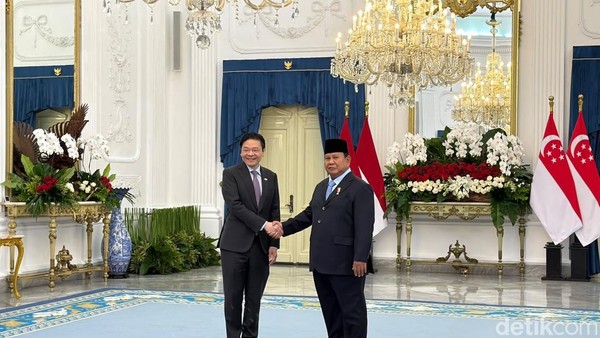 Presiden Prabowo bersama Perdana Menteri Singapura Wong. Foto : Ist