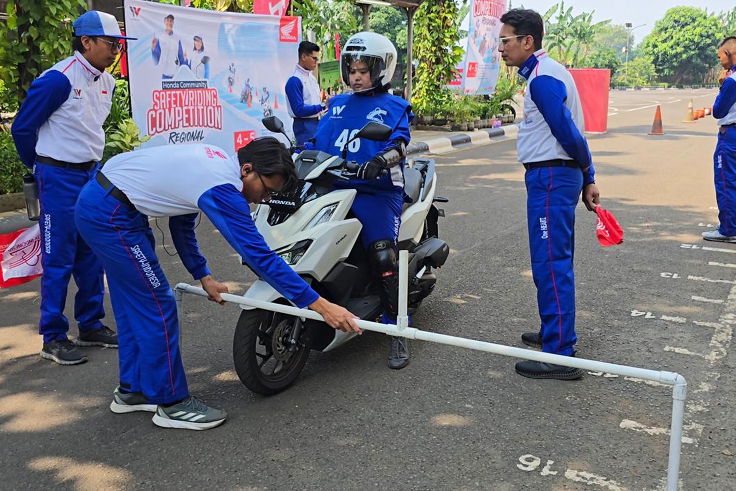 Salah satu peserta Kontes Safety Riding Regional yang diselenggarakan di Safety Riding Center, Jatake, Kota Tangerang pada 4-5 Juli 2026.(Foto: dok/WMS).