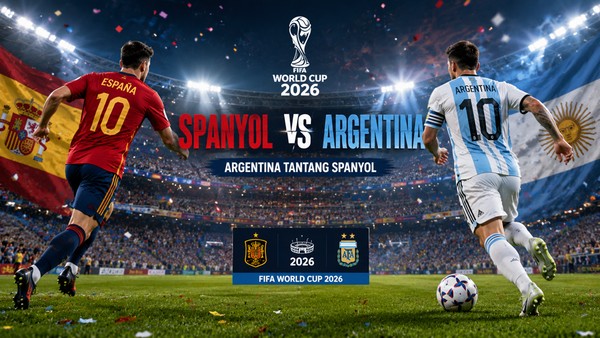 Laga Final Spanyol vs Argentina tersaji di Stadion New York New Jersey, Amerika Serikat, pada Senin (20/7). Foto : Ist