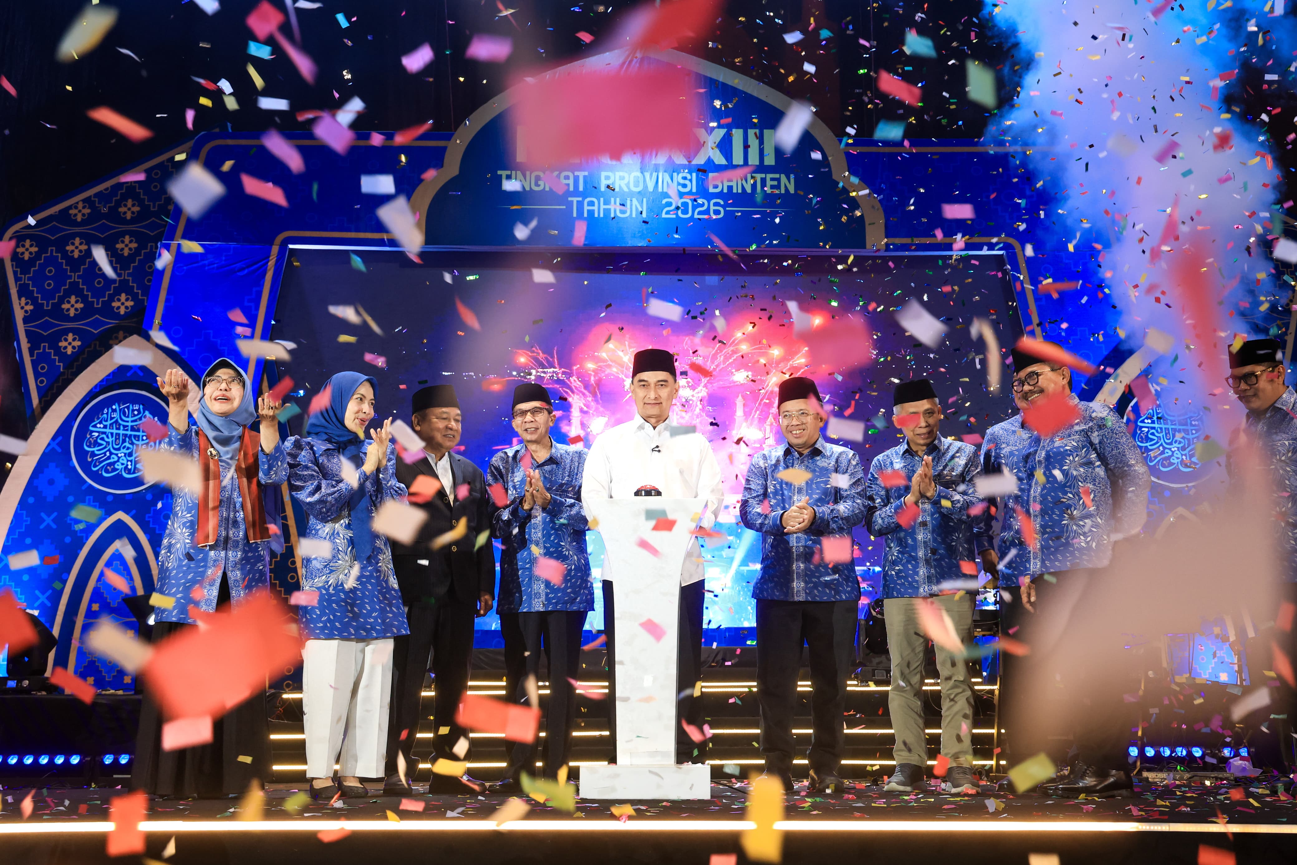 Wagub Banten Achmad Dimyati Natakusumah secara resmi menutup Musabaqah Tilawatil Quran (MTQ) XXIII Tingkat Provinsi Banten Tahun 2026. Foto : Humas Pemprov