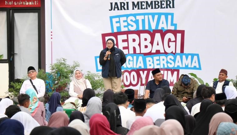 Wakil Bupati Tangerang Intan Nurul Hikmah menghadiri Festival Berbagi Bahagia Bersama 200 Anak Yatim. Foto : Ist