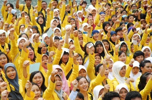Ilustrasi demo mahasiswa UI. Foto : Ist