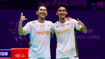 Pasangan ganda putra Fajar/Fikri. Foto : Ist