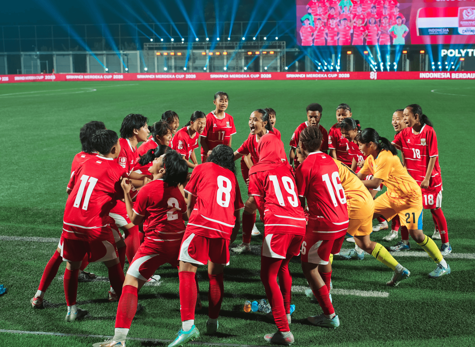 Timnas Garuda Pertiwi gulung Yordania 3-0 dan melaju tantang Thailand di laga Final. Foto : Ist