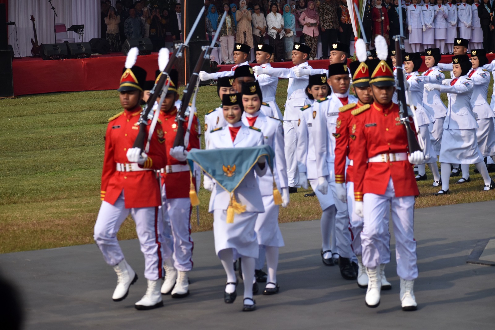 Upacara 17 Agustus 2026 di Lapangan Yonkav 9, Serpong Utara, Senin (17/8). Foto : Ist