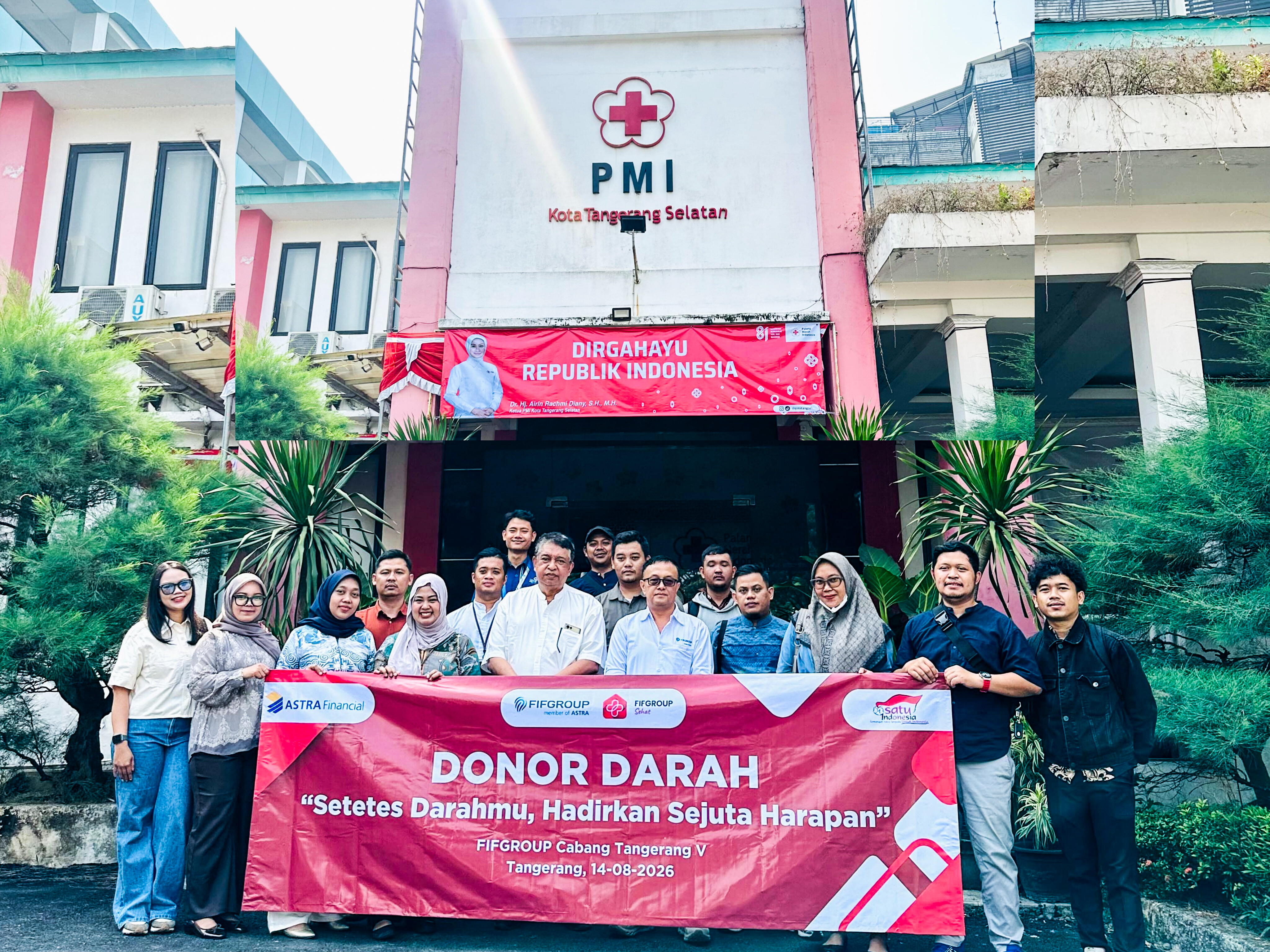 FIFGROUP Tangerang V bersama PMI Tangsel menggelar donor darah dan berhasil mengumpulkan 150 kantong darah. (Foto: Dok. FIFGROUP)