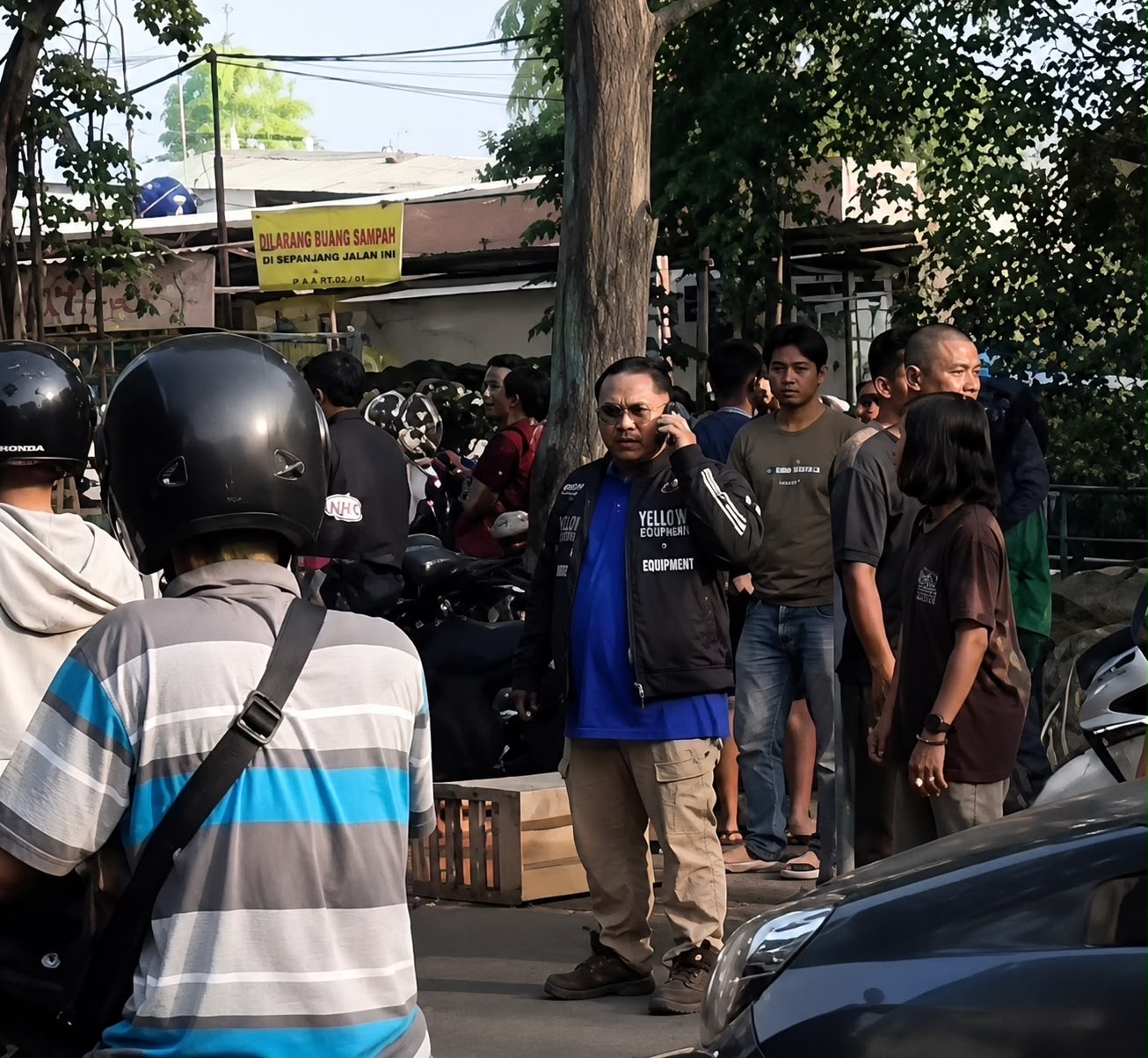 LAKA LANTAS: Kondisi laka lantas di Batuceper di mana seorang perempuan tewas tertabrak mobil losbak. ISTIMEWA