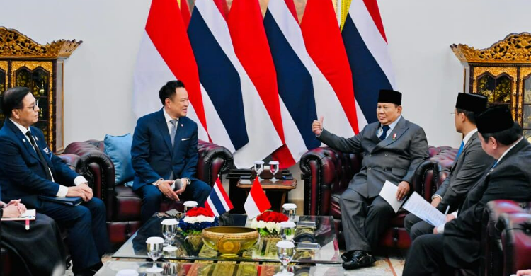 PM Perdana Menteri Thailand Anutin Charnvirakul diterima Presiden RI Prabpwo di Istana Merdeka, Senin (3/8/2026). Foto : Ist