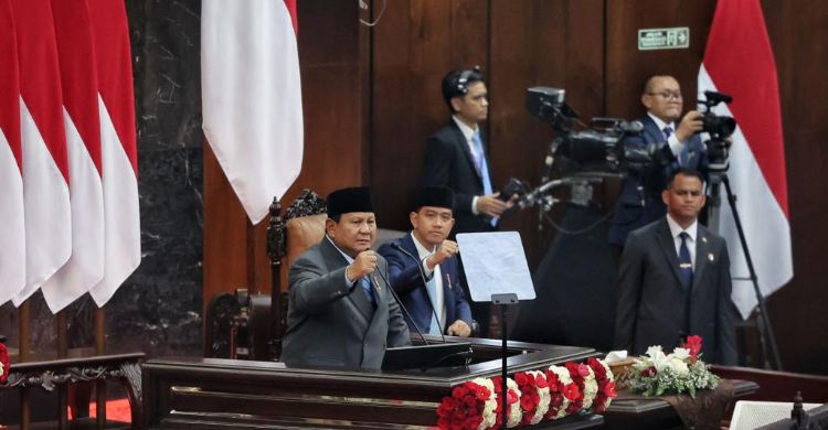 Presiden Prabowo saat Pidato Kenegaraan di GedungvDPR/MPR. Foto : Ist