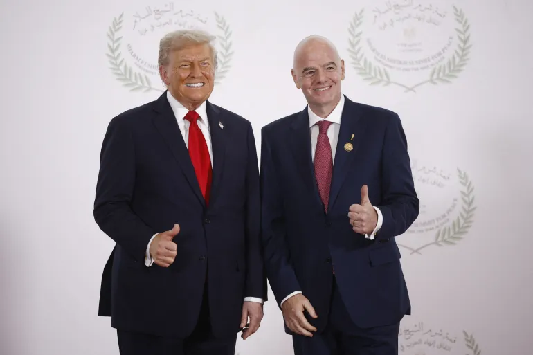 Presiden AS Trump dan Presiden FIFA Gianni Infantino. Foto : Ist