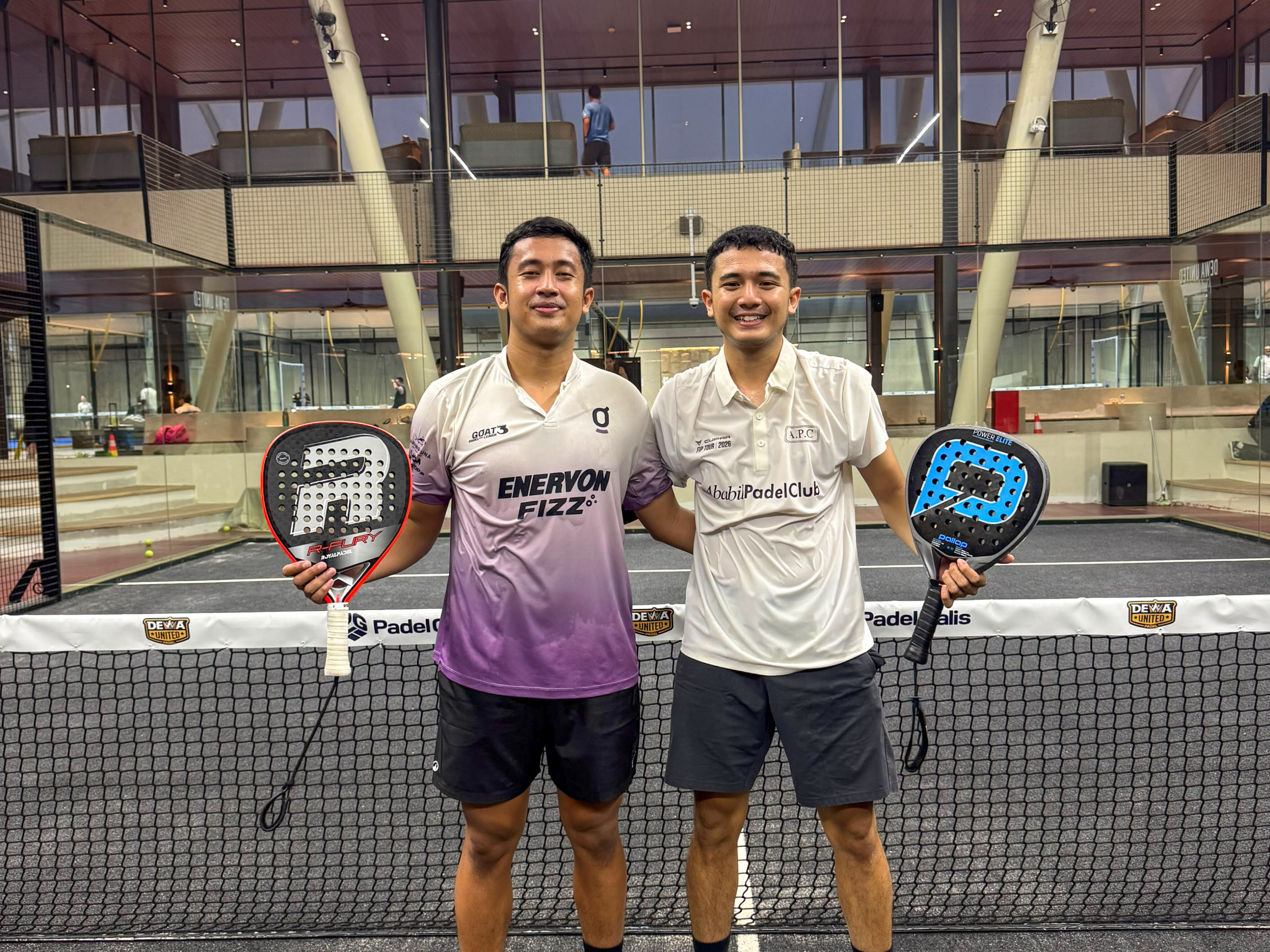 Muhammad Rafly dan Muhammad Revan juara Kejuaraan Daerah PBPI Banten 2026 yang berakhir di Dewa United Padel BSD. Foto : Ist