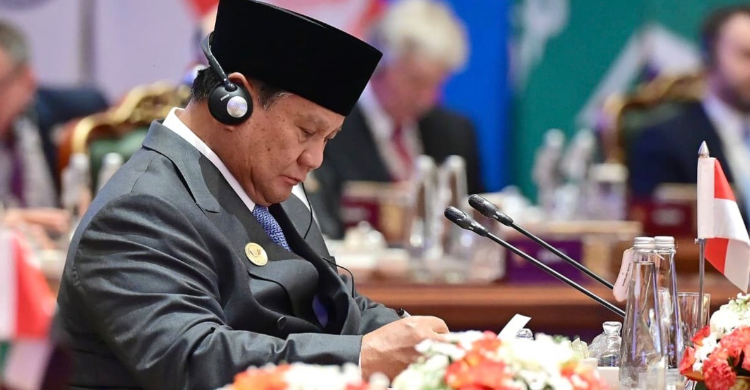 Presiden Prabowo Subianto saat menghadiri sesi terbatas bertema “Inclusive Global Governance and Strengthening Multilateralism” dalam KTT BRICS 2026 di Bharat Mandapam, New Delhi, Republik India, Sabtu, 12 September 2026. Foto: BPMI Setpres