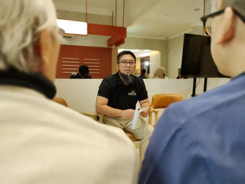 TEMPAT BARU - Direktur Utama sekaligus Founder SAMASE Sports Club, Nizar Arya Putra saat berikan keterangan pers terkait peresmian tempat SAMASE Sports Club Bintaro.