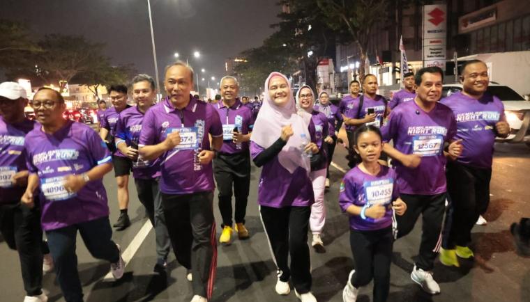 Gemilang Korpri Night Run di Gading Serpong, Sabtu (10/10/2026) malam. Foto : Humas Kab. Tangerang